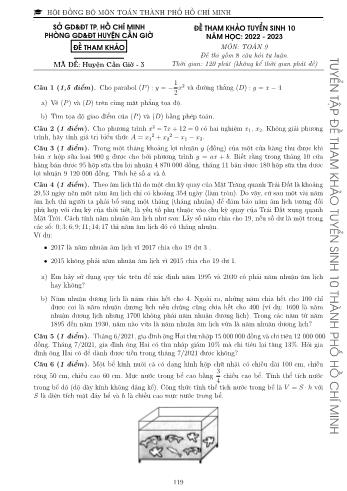 Đề tham khảo tuyển sinh Lớp 10 năm học 2022-2023 môn Toán - Mã đề Huyện Cần Giờ 3