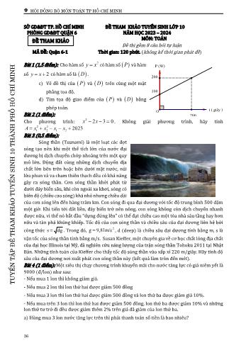 Đề tham khảo tuyển sinh Lớp 10 năm học 2023-2024 môn Toán - Mã đề Quận 6-1