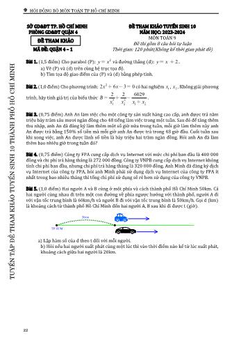 Đề tham khảo tuyển sinh Lớp 10 năm học 2023-2024 môn Toán - Mã đề Quận 4-1